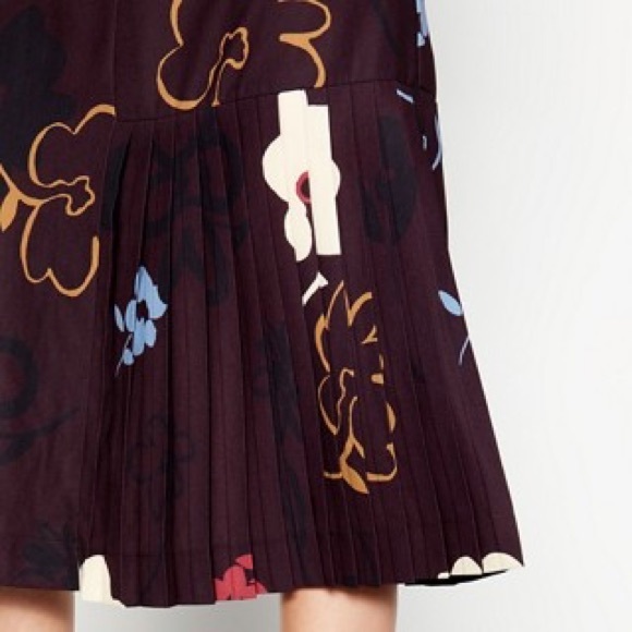 RJR.John Rocha - Plum floral print side pleat midi - Picture 4 of 8